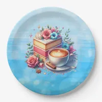 Coffee and Birthday Cake Personalized Paper Plates