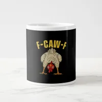 F-Caw-F Humor Gothic Crow Funny Aesthetic Style Giant Coffee Mug