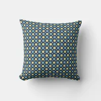 Baby Blue Yellow Dots & Stars Pattern Cushions