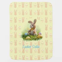 Cute Stuffed Easter Bunny Baby Blanket