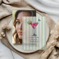 Preppy Country Club Martini Golf Bachelorette Vellum Invitations