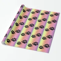 Gift Wrap - Polydactyl paw prints