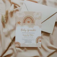 Baby Sprinkle, Boho Rainbow Baby Shower Invitation