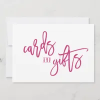 5X7 Cards & Gifts Sign-Brush Script (Magenta)