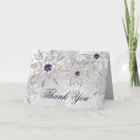 silver snowflakes winter bridal shower Thank You