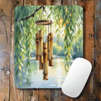 Weeping Willow, Windchimes and Lake Mouse Pad
