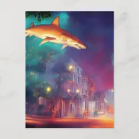 Shark over the City Postcard