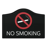 Modern Black White + Red No Smoking Acrylic Sign