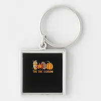 Tis The Season Football Fall Thanksgiving Football Keychain