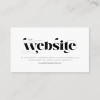 Decorative Modern Wedding Website ID887 Enclosure Card