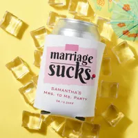 Marriage Sucks! Funny Divorce Announcement Party Can Cooler