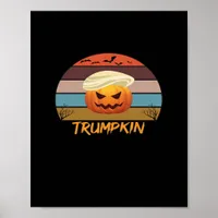 Halloween Trumpkin Vintage Us Poster