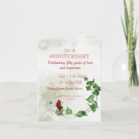 Red bird folded invitation 