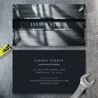 Shadowed Steel Industrial Professional  Business Card