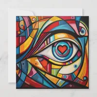 Valentine Heart Eye Abstract Art