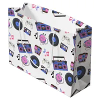 Retro 1980's Era Music Birthday Large Gift Bag