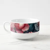 Timeless Rose Floral Charm Soup Mug