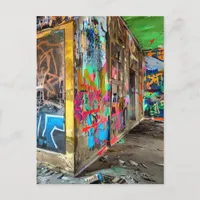 Street Art Abandoned Building | Keeping in Touch Postcard
