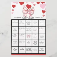 Sweetheart Find the Guest Bingo Baby Shower Game  Flyer