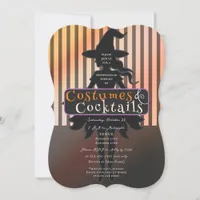 Costumes & Cocktails Halloween Drink Up Witches Invitation