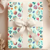 Watercolor Gemstones Jewel Pattern Wrapping Paper