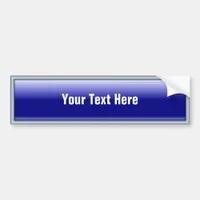 Rectangular Web 2.0 Button Blue Bumper Sticker