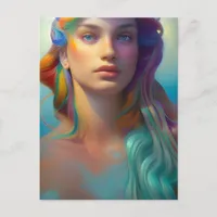 Beautiful Lady of the Sea a Mermaid Postcard
