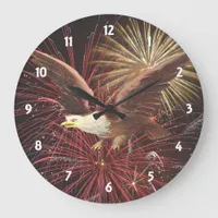 Eagle and Fireworks Clock
