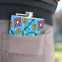 Abstract Floral Flask