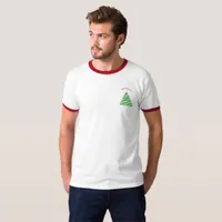 T-Shirt - Christmas Tree with text (pocket)