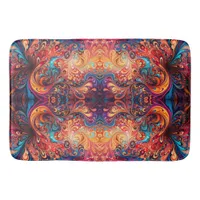 Vibrant Abstract Design Bath Mat