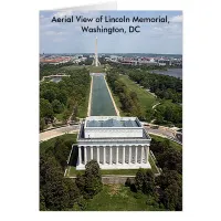 Aerial View Lincoln Memorial Washington DC Card