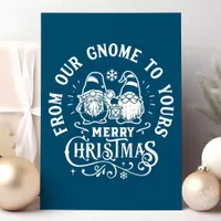 Navy From Our Gnome To Yours Merry Christmas Holiday Card