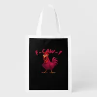 F Caw F Funny Chicken Humor Creative Casual Style Grocery Bag