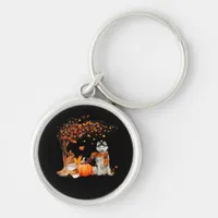 It’s Fall Y’all Dog Autumn Aesthetic Style Keychain