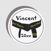 Martial Arts Second Degree Black Belt Car Magnet