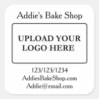 Add Your Business Logo  Square Sticker