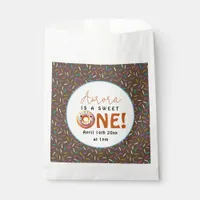 Sweet One watercolor cute donuts 1st birthday Favor Bag