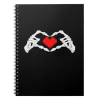 Skeleton Heart And Hands Meme Notebook