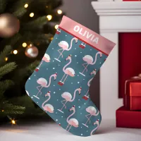 Flamingo Tropical Christmas Small Christmas Stocking