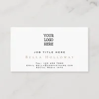 Minimalist fully customisable with your logo business card