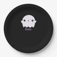Little Boo Cute Halloween Paper Plates