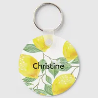 Lemons white name keychain