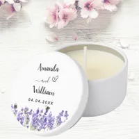 Lavender flowers  wedding mini candle favors