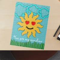 Smiling Sun, Clouds & Grass "You Are My Sunshine"  Jigsaw Puzzle