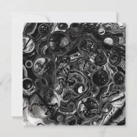 Black and White Infinity Art Card Blank