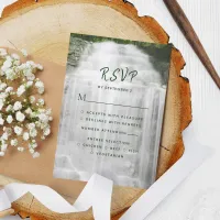 Misty Waterfall Nature Wedding RSVP