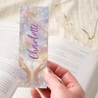 Pastel Magic Hands Holding Stars Personalized Bookmarks