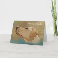 Labrador Retriever Happy Birthday Yellow Lab Dog Card