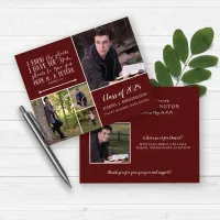 Budget Maroon Christian Graduation Photo Collage